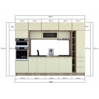 Bucatarie ZONE A 320 FRONT MDF K002 / decor 191